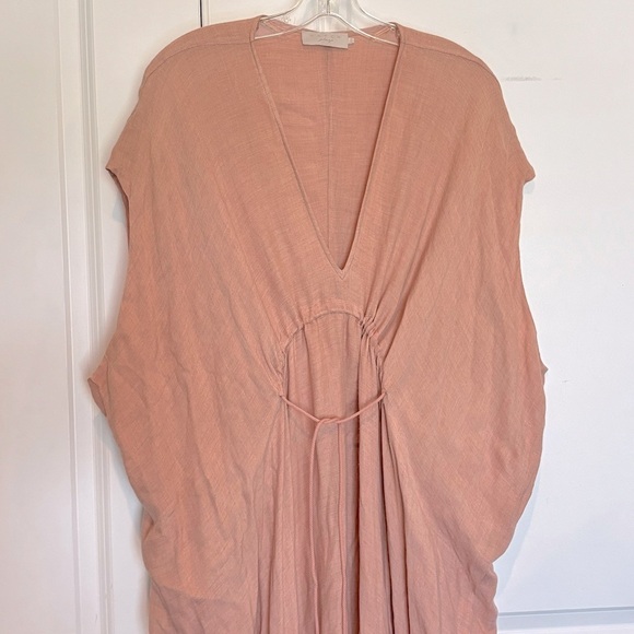 HATCH Plage Lina Neema Caftan Wool Blend Maxi Dress Mauve Pink O/S - Picture 3 of 11